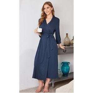 MAXMODA Long Bath Robe woth Pockets